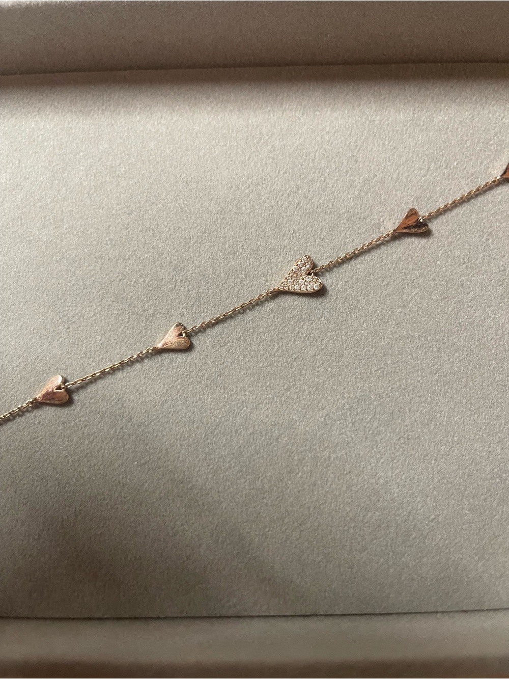 KATE SPADE ROSE GOLD HEART BRACELET LIKE NEW
